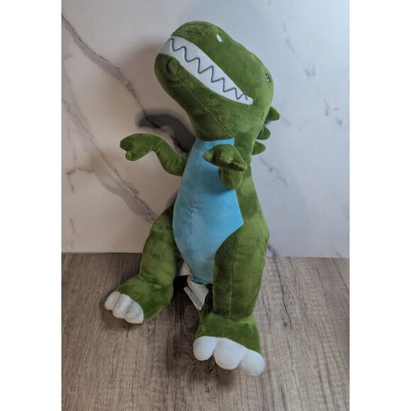 Your Zone Large 16" T-Rex Dinosaur Green Blue Dino Plush Stuffed Animal, - Picture 4 of 9